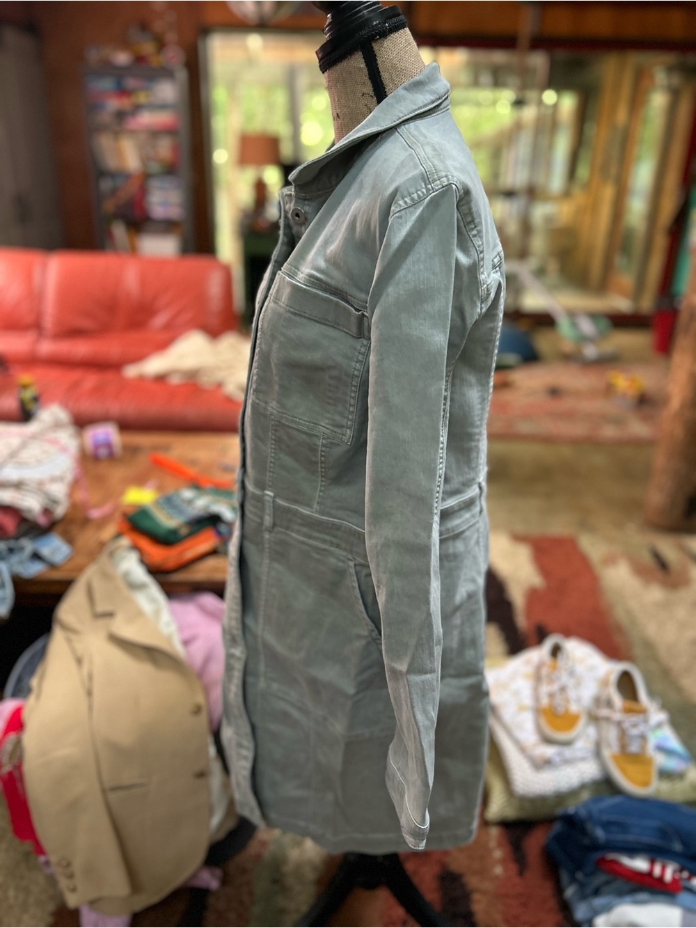J. Jill Light Sage Green Utility Jacket - Picture 2 of 4